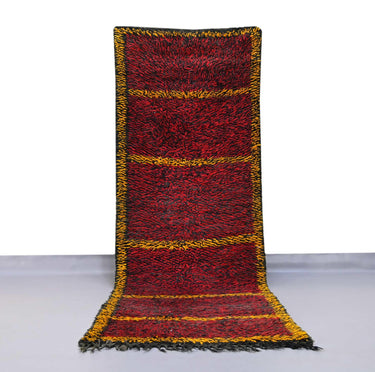 Vintage Berber Moroccan Runner Rug 2.9 x 9 feet / 90 cm x 277 cm - Ettilux Home